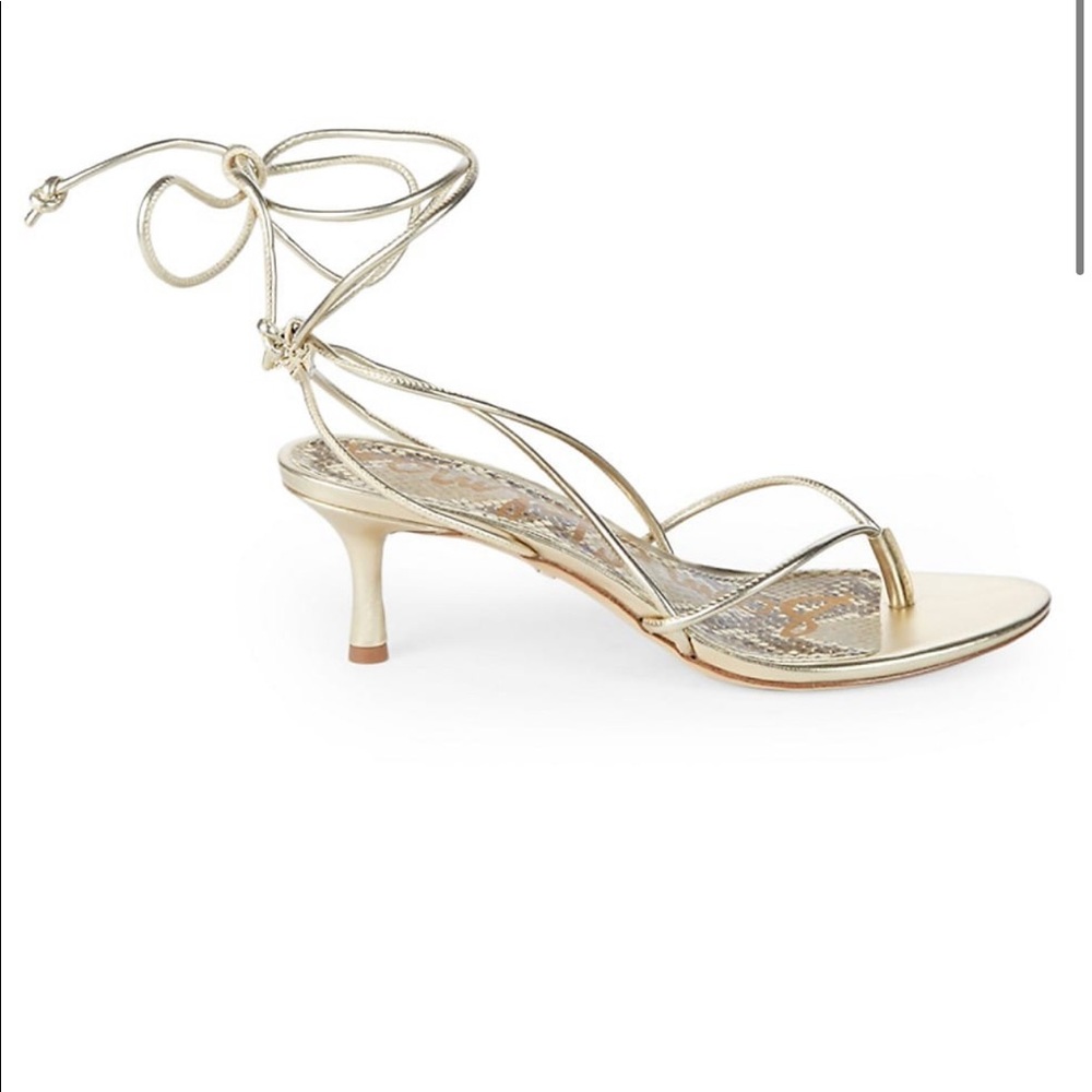 NIB Sam Edelman Jamila Strappy Heel Sandals Gold 8